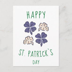 Cartão Postal Trevo Shamrock Feliz dia de São Patrício