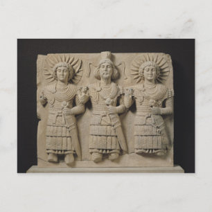 Cartão Postal Tríade de Palmyrene Gods, da Região de Palmyra
