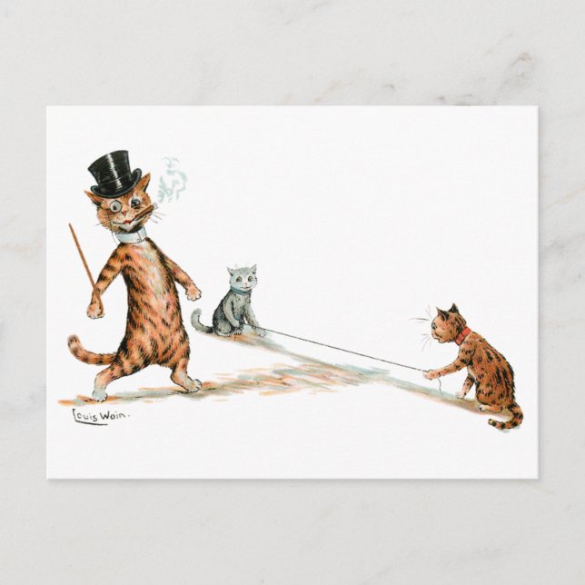 Cartão Postal Triagem do Cat Louis Wain (Frente)