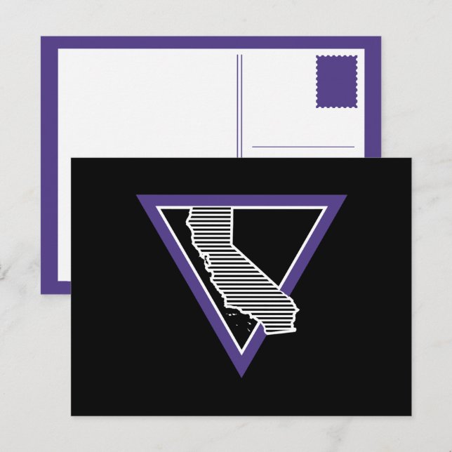 Cartão Postal triângulo da califórnia stripped mcm (Frente/Verso)