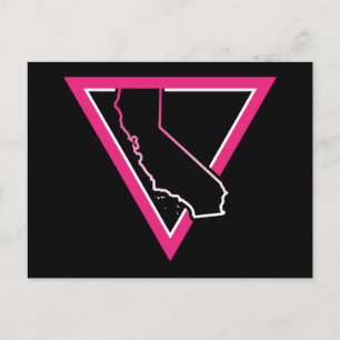 Cartão Postal triângulo rosa california