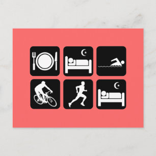 Cartão Postal Triathlon engraçado