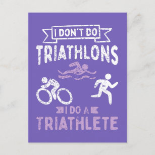 Cartão Postal Triathlon Funny