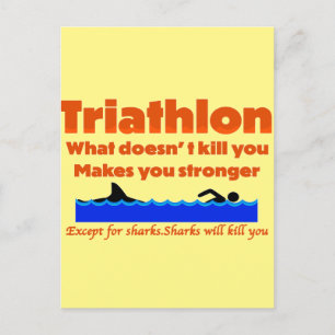 Cartão Postal Triathlon Humor Impressão