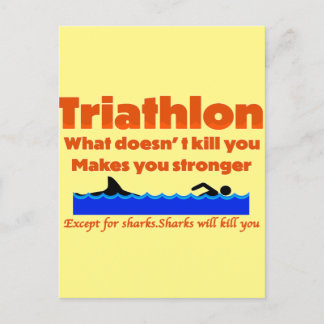 Cartão Postal Triathlon Humor Impressão