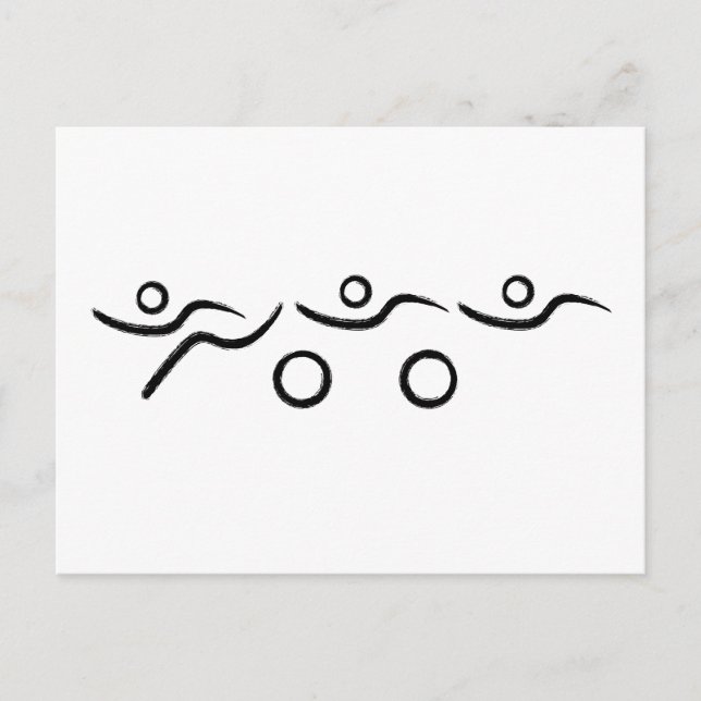 Cartão Postal Triathlon legal e design único (Frente)