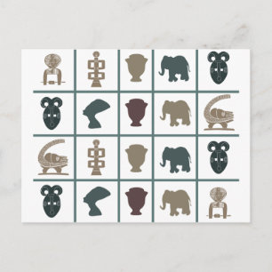 Cartão Postal tribal africano