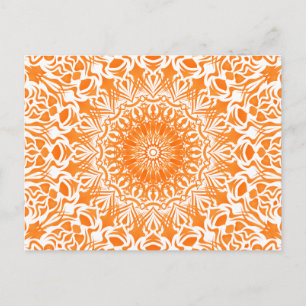 Cartão Postal Tribal Mandala Orange