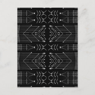 Cartão Postal Tribal Preto e Branco