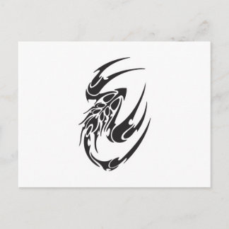 Cartão Postal Tribal Scorpion Design