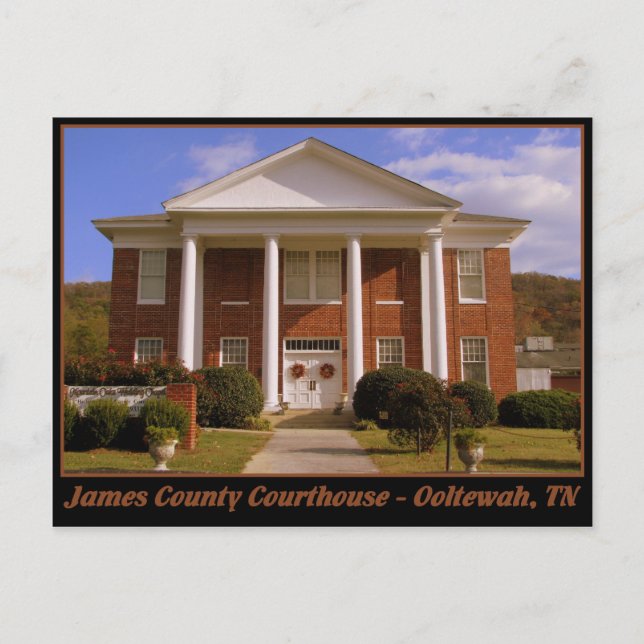Cartão Postal Tribunal de James County - Ooltewah, TN (Frente)