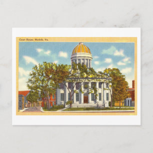 Cartão Postal Tribunal de Norfolk, Virgínia, Viagem Antiga