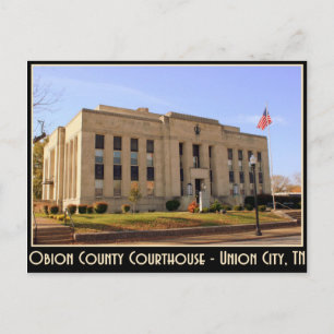 Cartão Postal Tribunal de Obion County - Cidade da União, TN