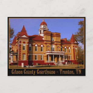 Cartão Postal Tribunal do Condado de Gibson - Trenton, TN