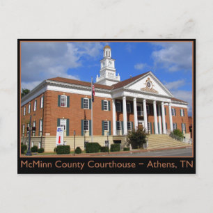 Cartão Postal Tribunal do Condado de McMinn - Athens, TN