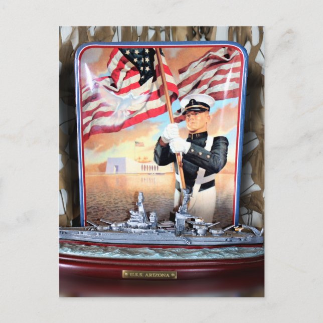 Cartão Postal Tributação de Arizona USS (Frente)