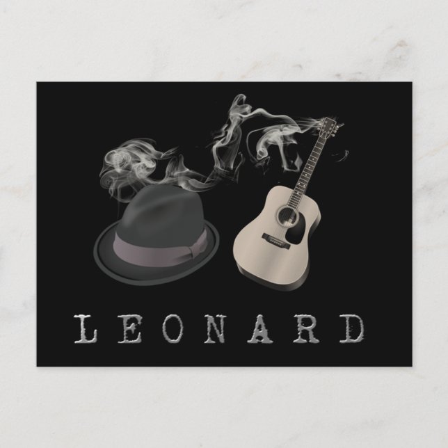 Cartão Postal Tributo a Leonard (Frente)