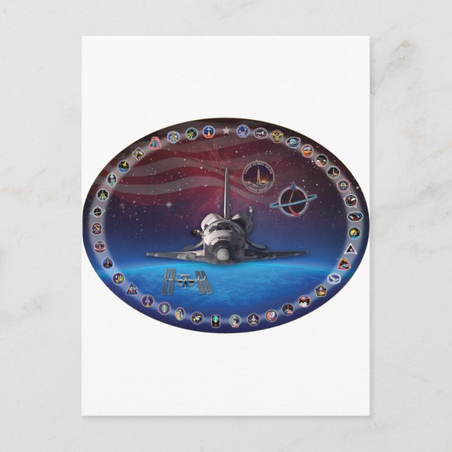 Cartão Postal Tributo de descoberta OV 103 (Frente)