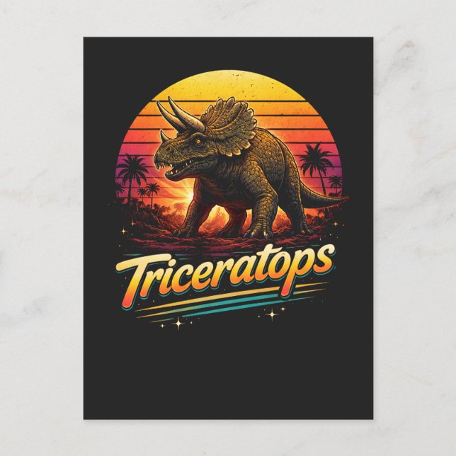 Cartão Postal Triceratops (Frente)