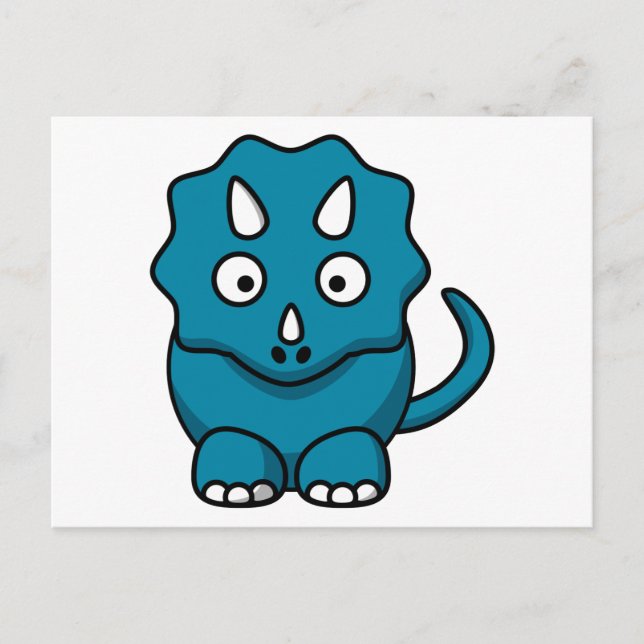 Cartão Postal Triceratops Bebê (Frente)