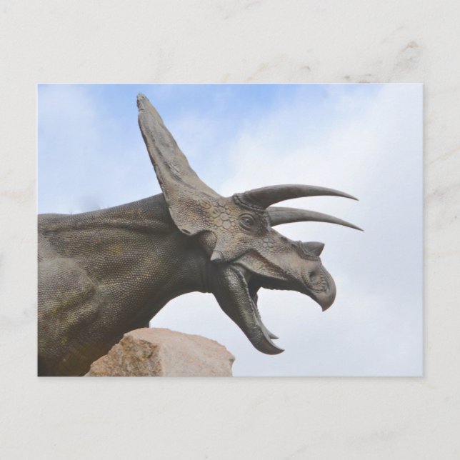 Cartão Postal Triceratops Dinossauro (Frente)