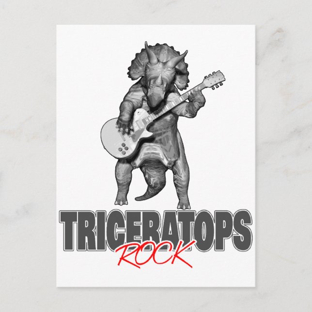 Cartão Postal Triceratops Rocks (Frente)