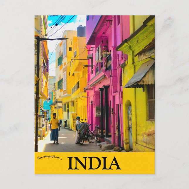 Cartão Postal Trichur Kerala Índia (Frente)