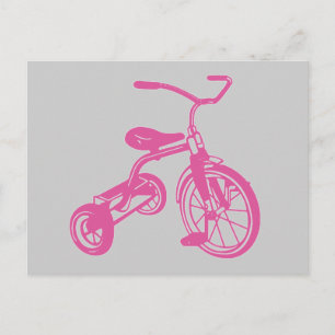 Cartão Postal Triciclo Rosa da Criança