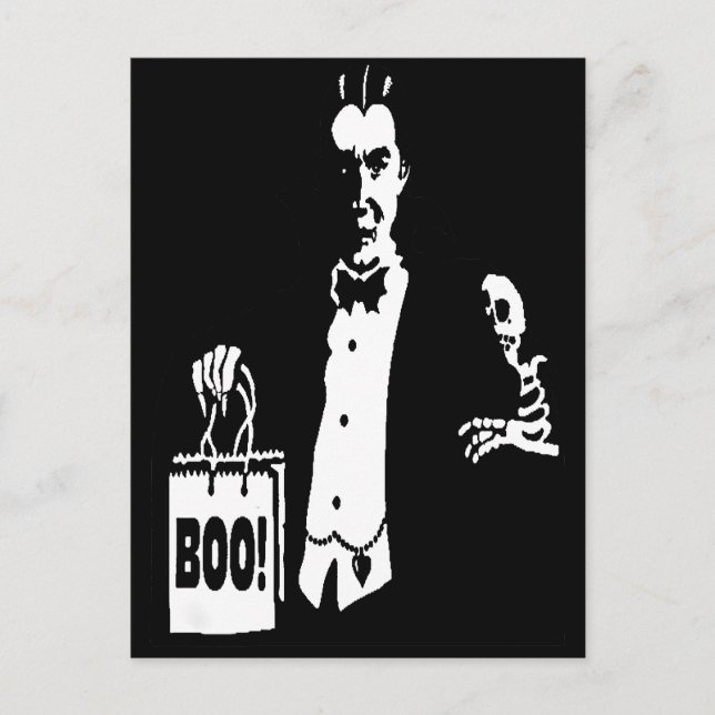 Cartão Postal Trick-or-Treater, Vampiro de Antiguidade (Frente)