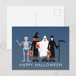 Cartão Postal Trick or Treaters Halloween