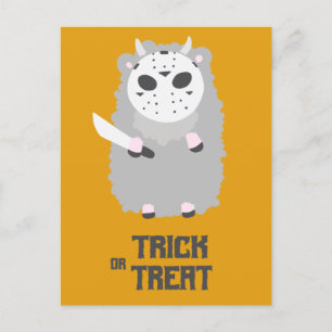 Cartão Postal Trick ou Treine o Halloween