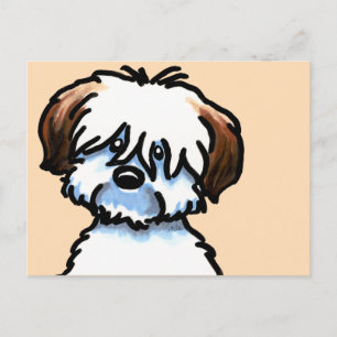 Cartão Postal Tricolor Coton de Tulear Face