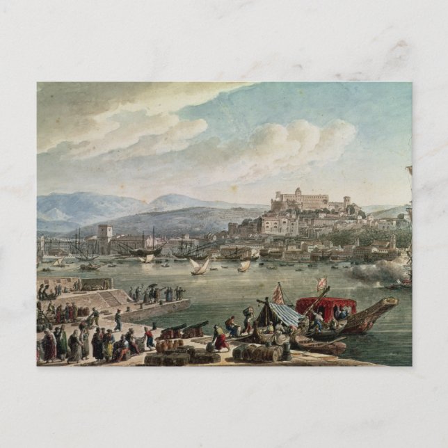 Cartão Postal Trieste Harbor, 1802 (Frente)