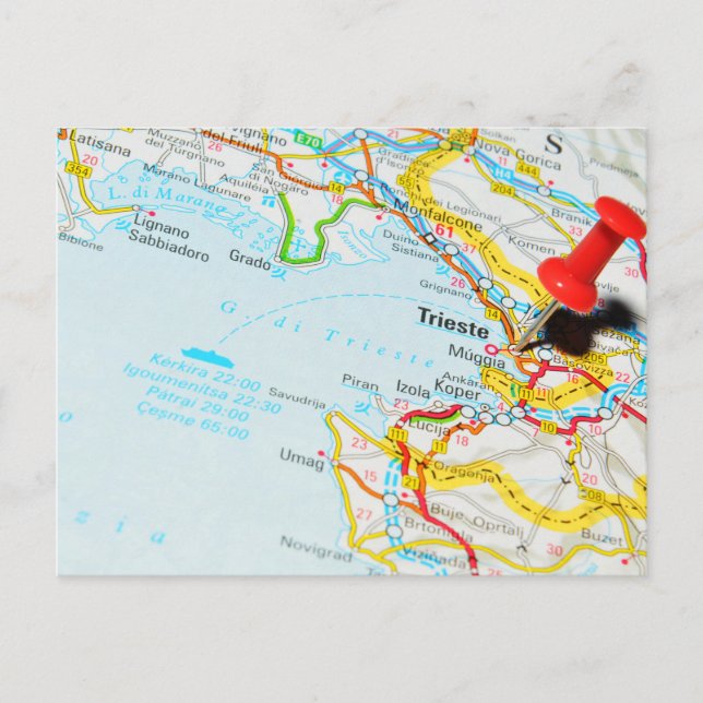 Cartão Postal Trieste, Itália (Frente)