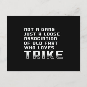 Cartão Postal Triker Motor Trikers Motorcycle Funny Retro
