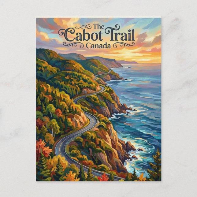 Cartão Postal Trilha Cabot Canadá (Frente)