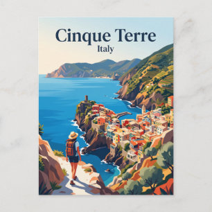 Cartão Postal Trilha Costeira Cinque Terre Itália