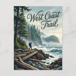 Cartão Postal Trilha da Costa Oeste Canadá