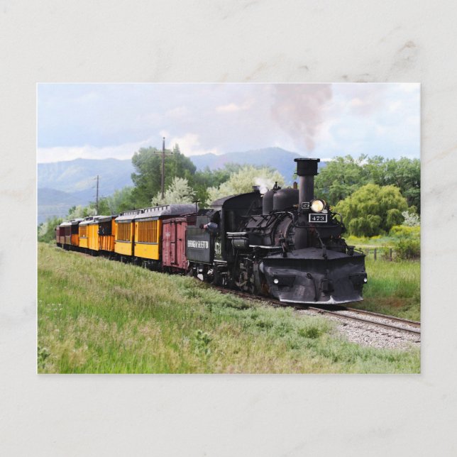 Cartão Postal Trilha de Engenheiros Durango e Silverton Railroad (Frente)