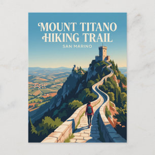 Cartão Postal Trilha de Hiking do Monte Titano San Marino