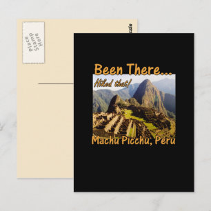 Cartão Postal Trilha de Hiking Machu Picchu no Peru