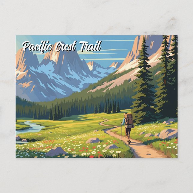 Cartão Postal Trilha do Pacífico Crest (Frente)