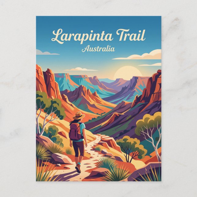 Cartão Postal Trilha Larapinta Austrália (Frente)