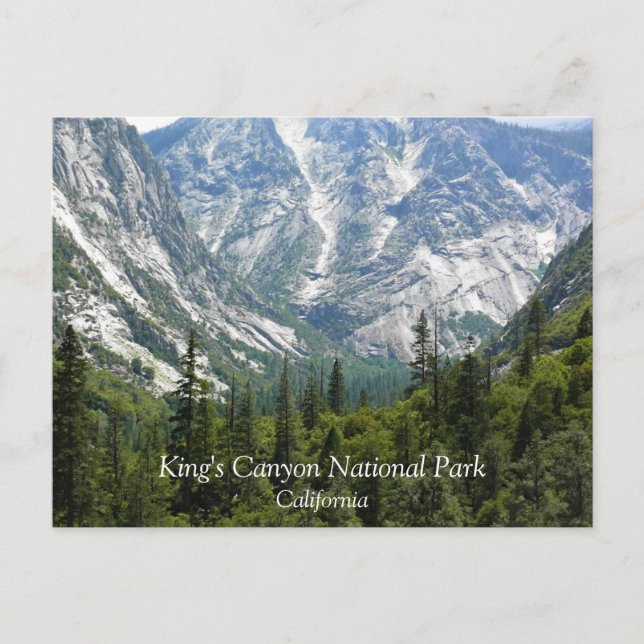 Cartão Postal Trilha Mist Falls, Parque Nacional King's Canyon,  (Frente)