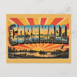 Cartão Postal Trilhas de Pântano à Beira-Rio de Cornwall PEI Art