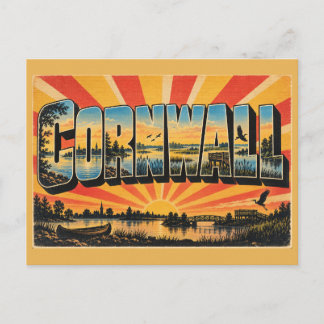 Cartão Postal Trilhas de Pântano à Beira-Rio de Cornwall PEI Art