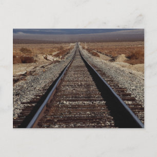 Cartão Postal Trilhos de trem, Deserto de Mojave, Califórnia, EU