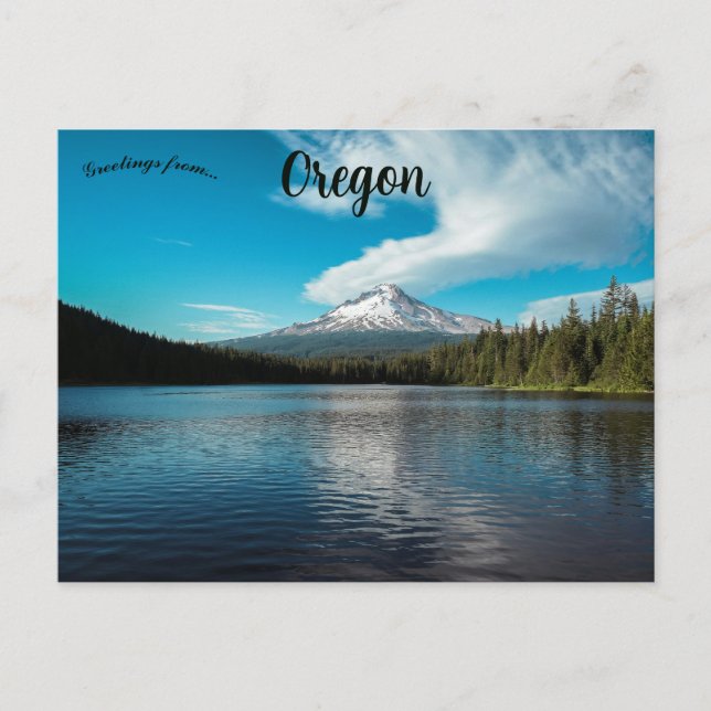Cartão Postal Trillium Lake Oregon (Frente)