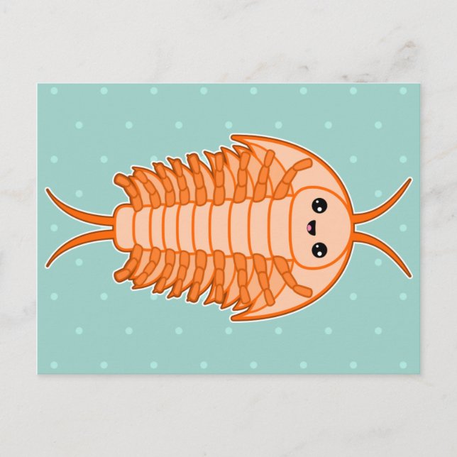 Cartão Postal Trilobita Kawaii (Frente)