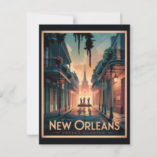 Cartão Postal Trimestre Francês de Nova Orleans